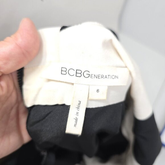 BCBGeneration Black White Lace Tulle Raceback Mini Party Prom Dress - Picture 13 of 13